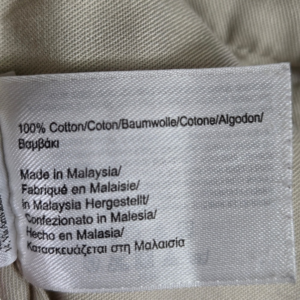 Brooks Brothers Pants Mens 35x33 Brown Tan Advantage Chino Elliot Pleated Cuffed - Picture 9 of 13